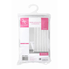 Штора для ванны Primanova Harman 1800х2000 мм полиэстер бежевая (DR-40006) - фото 2