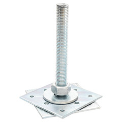 Анкер регулировочный оцинкованный М24 h200 120х120х4 мм - фото 2