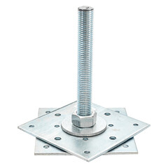 Анкер регулировочный оцинкованный М24 h200 150х150х4 мм - фото 2