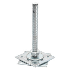 Анкер регулировочный оцинкованный М20 h200 100х100х4 мм - фото 2