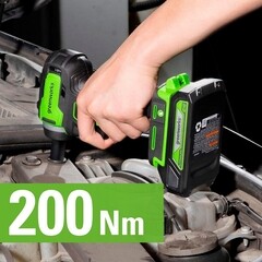 Гайковерт ударный аккумуляторный бесщеточный Greenworks G24IW200 24 В без АКБ и ЗУ (3803607) - фото 3
