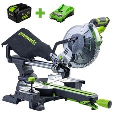 Пила торцовочная аккумуляторная Greenworks GD24MS216 216 мм 8 Ач Li-lon с АКБ и ЗУ (1501707UH)