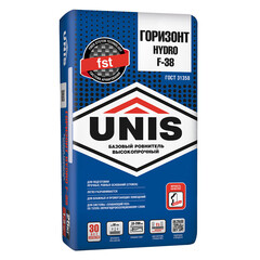 Ровнитель (стяжка пола) первичный Unis Горизонт HYDRO F-38 армированный высокопрочный 25 кг