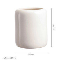 Стакан для ванной Fora Creamy настольный керамика бежевый (FOR-CREAM044) - фото 2