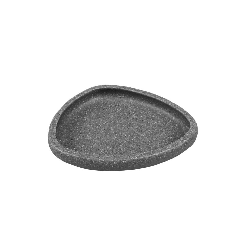 Изображение товара Мыльница для ванной Zenfort Черный камень настольная полирезин графит (106164)