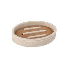 Мыльница для ванной Zenfort Дюна настольная полирезин бежевая (106556) - фото 1