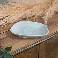 Мыльница для ванной Delphinium Mint настольная пластик голубая (106307) - фото 2