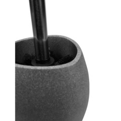 Ершик для унитаза Zenfort Черный камень напольный полирезин графит (106163) - фото 4