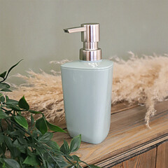 Дозатор для мыла Delphinium Mint настольный пластик голубой (106305) - фото 2