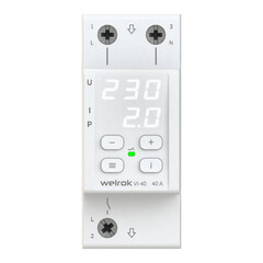 Реле напряжения модульное Welrok VI-40 220 В 40 А тип AC цифровое