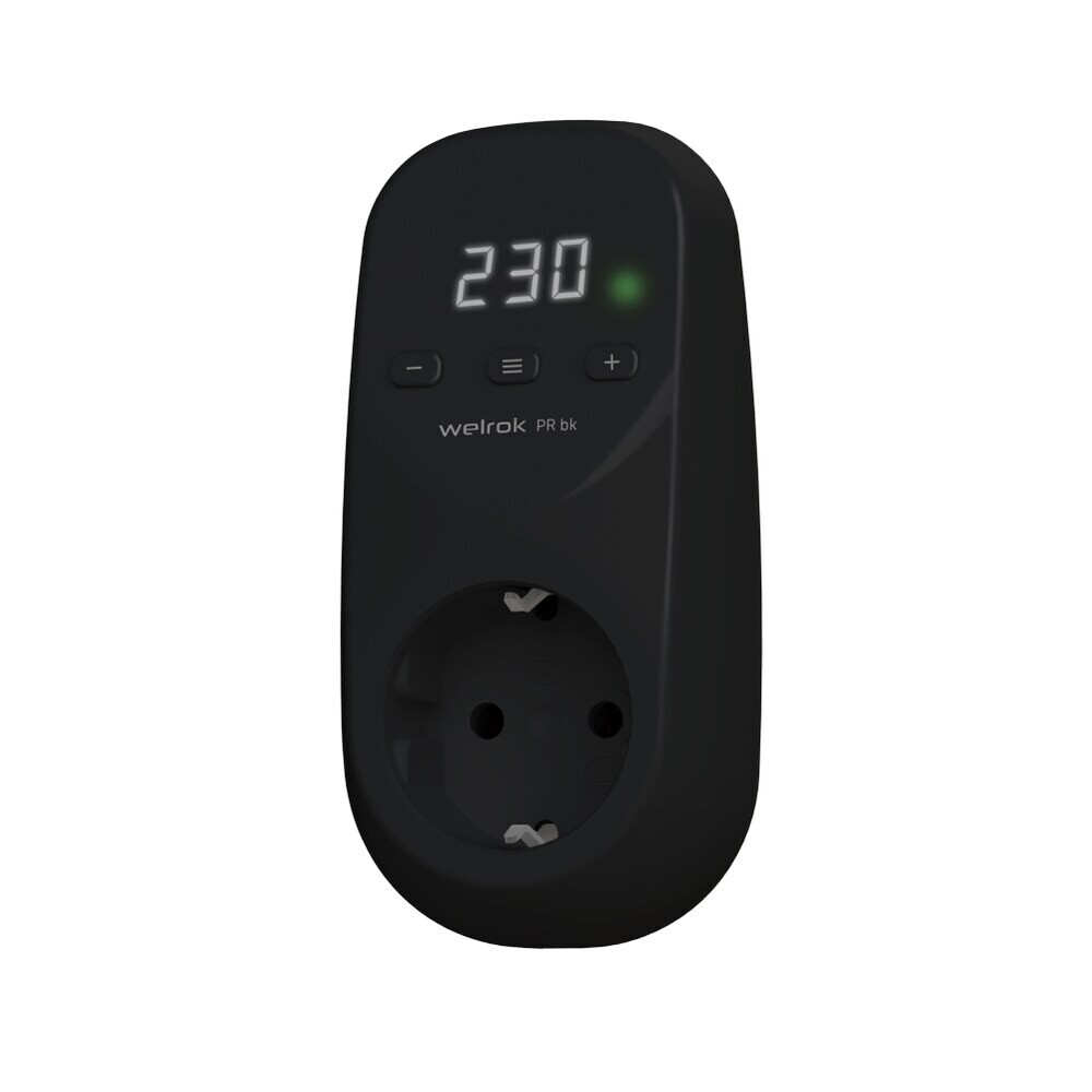 Изображение товара Реле напряжения Welrok PR bk 220 В 16 А (IP20) в розетку