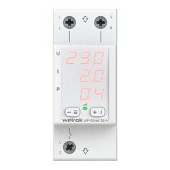 Реле напряжения модульное Welrok VIP-50 red 220 В 50 А тип AC цифровое
