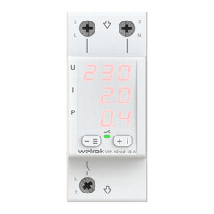 Изображение товара Реле напряжения и контроля фаз модульное Welrok VIP-40 red 220 В 40 А тип AC цифровое