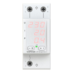 Реле напряжения модульное Welrok VIP-63 red 220 В 63 А тип AC цифровое