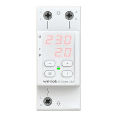 Реле напряжения и контроля фаз модульное Welrok VI-32 red 220 В 32 А тип AC цифровое