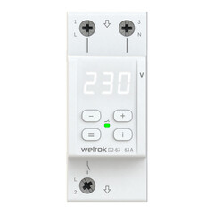 Реле напряжения модульное Welrok D2-63 220 В 63 А тип AC цифровое