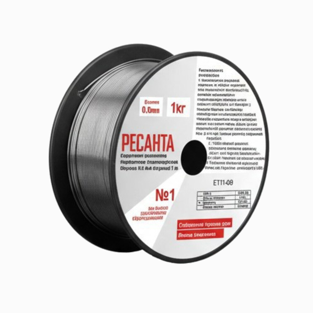 Изображение товара Сварочная проволока для полуавтомата Ресанта с флюсом d0,8 мм самозащитная без газа 1 кг (71/6/95)