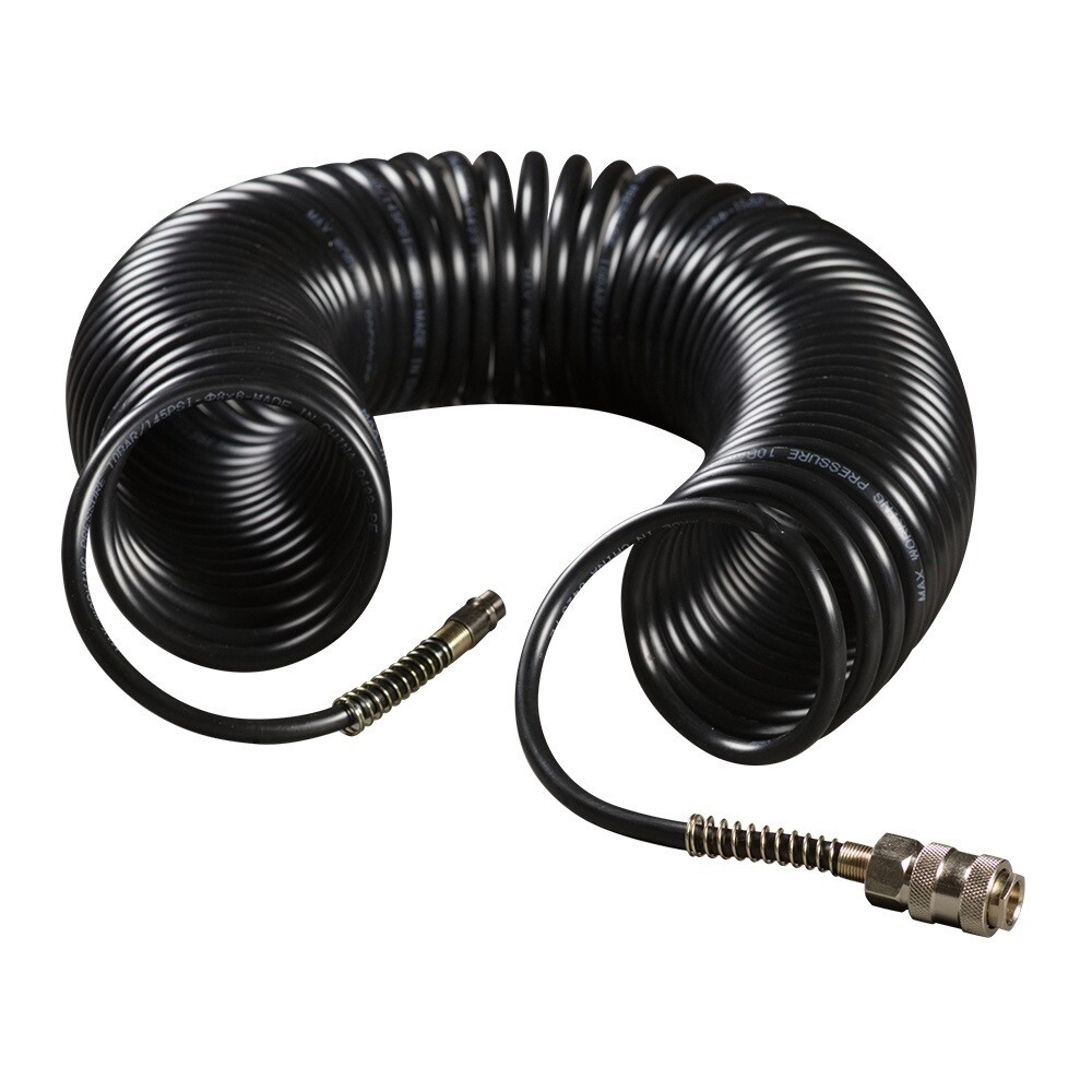 Изображение товара Шланг пневматический спиральный Fubag 1/4 10 м для компрессоров с фитингами (170024)