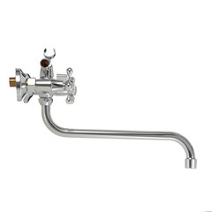 Смеситель для ванны Corsa Deco Flow L хром двухвентильный с длинным изливом с лейкой (1010683) - фото 5