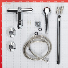 Смеситель для ванны Voda Breeze хром однорычажный с длинным изливом с лейкой (BZ 31) - фото 2