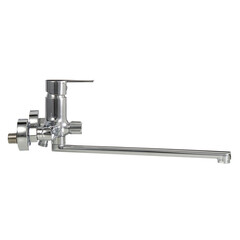 Смеситель для ванны Voda Fin хром однорычажный с длинным изливом с лейкой (FN 31) - фото 7