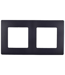 Изображение товара Рамка Legrand Etika двухместная антрацит (672582)