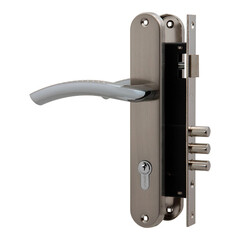 Замок врезной Fuaro LOCKSET.9013 SN/CP для входной двери под цилиндр матовый никель 5 ключей