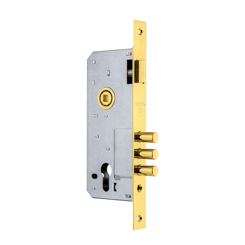 Изображение товара Замок врезной Fuaro DD900/C-45.85.3MR PB для входной двери под цилиндр латунь