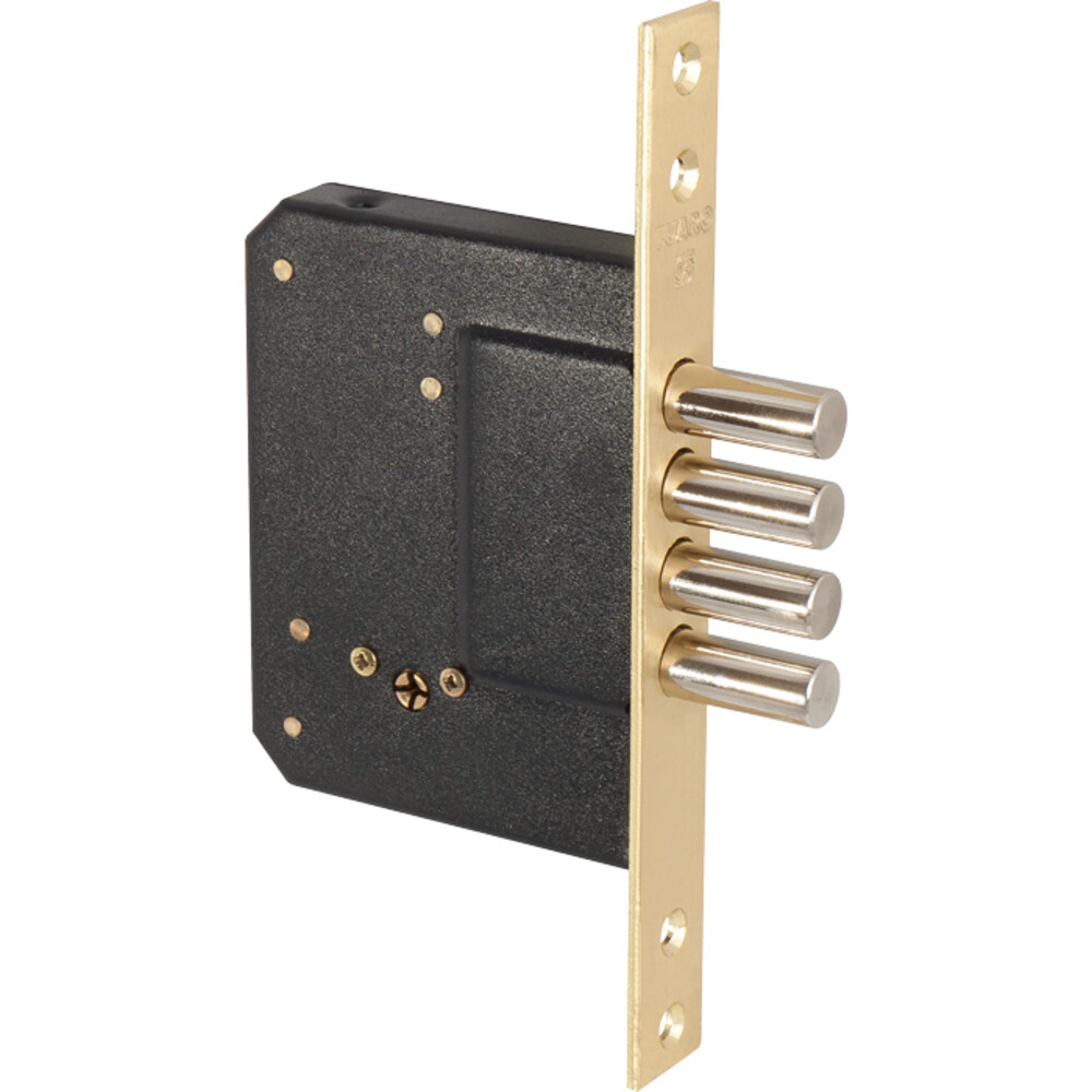 Изображение товара Замок врезной Fuaro X200-4MF/PB для входной двери крестообразный латунь 5 ключей Изображение товара Замок врезной Fuaro X200-4MF/PB для входной двери крестообразный латунь 5 ключей