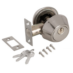 Изображение товара Замок врезной Ajax DK.001 ET SN для межкомнатной двери под фиксатор матовый никель 3 ключа