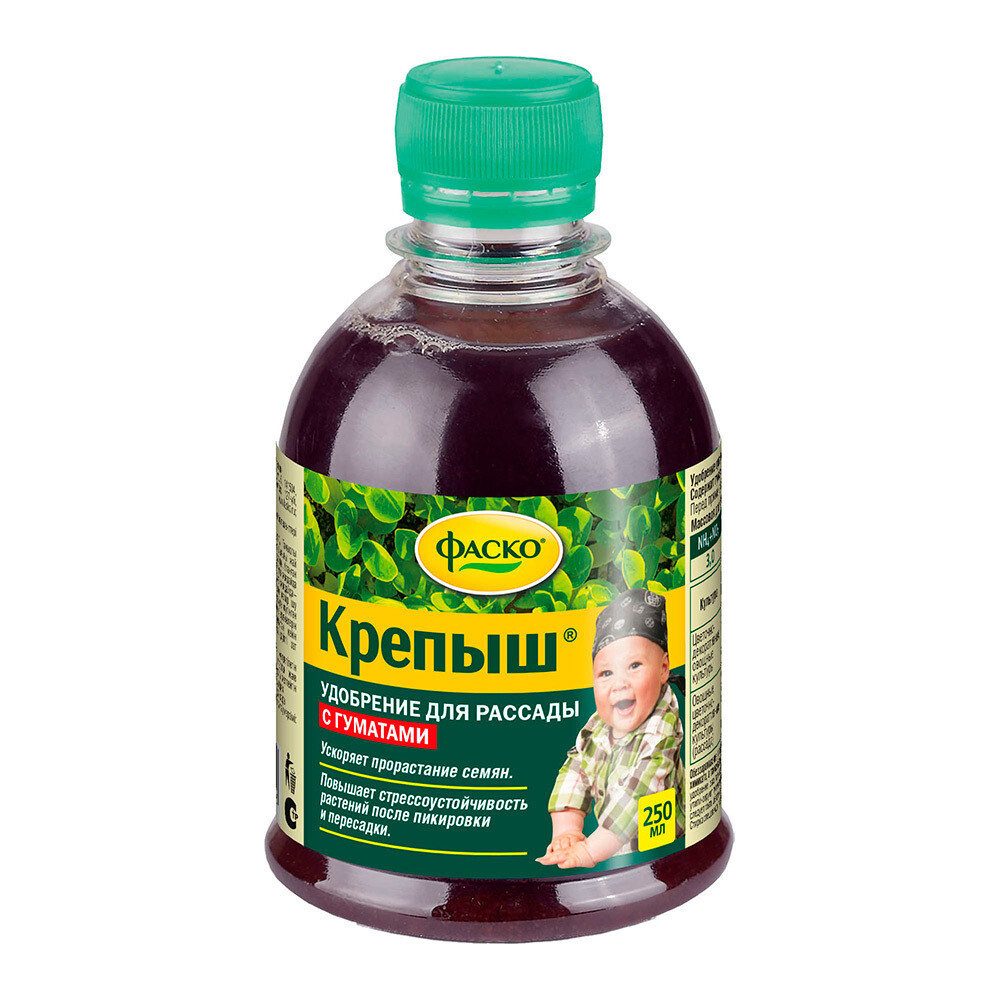 Изображение товара Удобрение органоминеральное жидкое для рассады Крепыш Фаско 0,25 л
