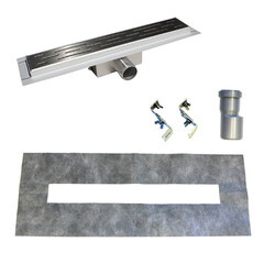 Лоток душевой Ore с гидрозатвором 400х65 мм d40 мм решетка из нержавеющей стали (Drain H4) - фото 7