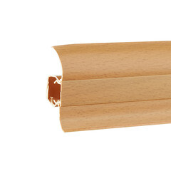 Плинтус ПВХ напольный Winart 47 мм бук 2500 мм S-профиль с кабель-каналом - фото 5