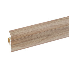 Плинтус ПВХ напольный Winart 47 мм королевский белый 2500 мм S-профиль с кабель-каналом - фото 1