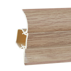 Плинтус ПВХ напольный Winart 47 мм королевский белый 2500 мм S-профиль с кабель-каналом - фото 2