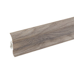 Плинтус ПВХ напольный Winart 58 мм дуб альба 2500 мм S-профиль с кабель-каналом - фото 1