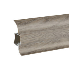 Плинтус ПВХ напольный Winart 58 мм дуб альба 2500 мм S-профиль с кабель-каналом - фото 3