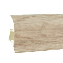 Плинтус ПВХ напольный Winart 58 мм дуб пальмира 2500 мм S-профиль с кабель-каналом - фото 3