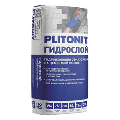 Изображение товара Гидроизоляция цементная Plitonit ГидроСлой тонкослойная 20 кг