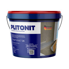Гидроизоляция цементно-полимерная Plitonit ГидроЭласт 2К 12,5 кг+4 л - фото 1