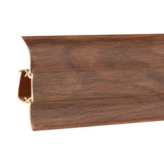 Плинтус ПВХ напольный Winart 58 мм дуб викторианский 2500 мм S-профиль с кабель-каналом - фото 3