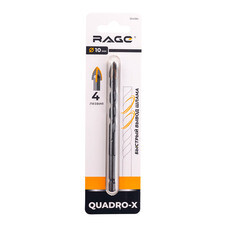 Сверло по плитке и стеклу спиральное Rage Quadro-X HEX 10х115 мм (554084)