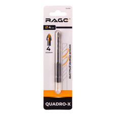Сверло по плитке и стеклу спиральное Rage Quadro-X HEX 4х87 мм (554080)
