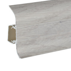 Плинтус ПВХ напольный Winart 58 мм дуб алансо 2500 мм S-профиль с кабель-каналом - фото 4