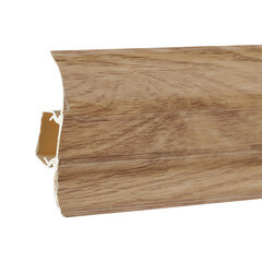 Плинтус ПВХ напольный Winart 58 мм дуб пармский 2500 мм S-профиль с кабель-каналом - фото 4