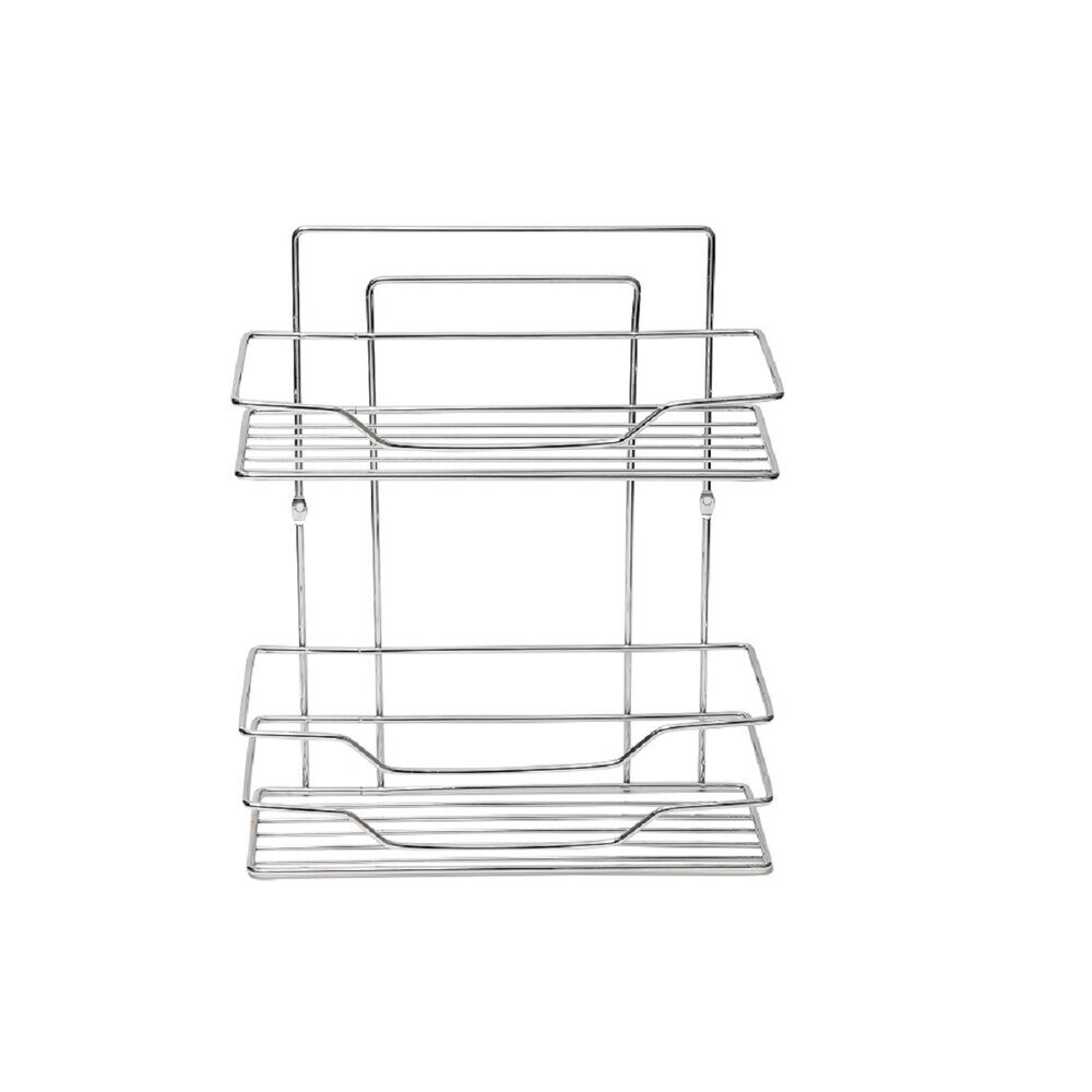 Изображение товара Полка для ванной Primanova двухъярусная 245х300х155 мм металл хром (D-05224)