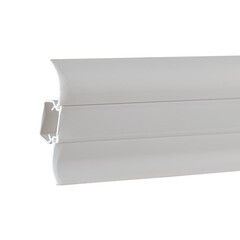 Плинтус ПВХ напольный Winart 58 мм белый матовый 2500 мм S-профиль с кабель-каналом - фото 3