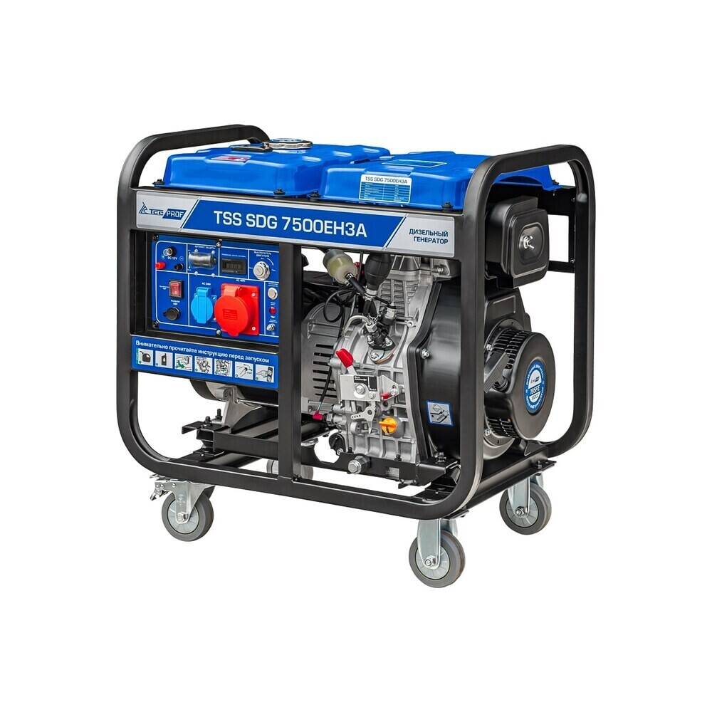 Изображение товара Генератор дизельный ТСС TSS SDG 7500EH3A 7 кВт с электростартером (200027)