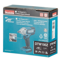 Гайковерт ударный аккумуляторный Makita LXT DTW190Z 18 В без АКБ и ЗУ - фото 5