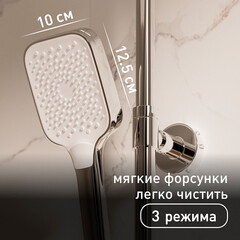 Душевая система Corsa Deco Thermo с верхним душем с лейкой с изливом с термостатом хром (SSFT02-300QQ) - фото 4
